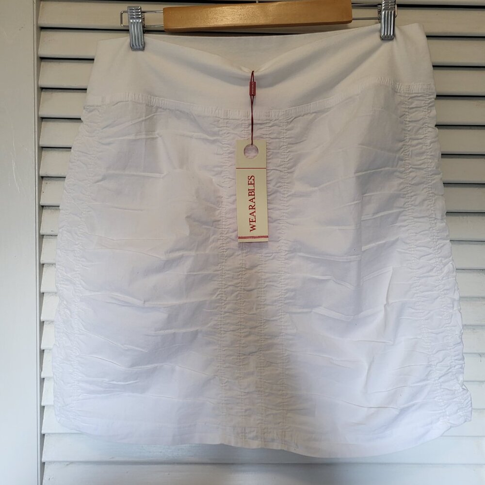 XCVI Core by Wearables Women's Skirt  The Trace Skirt White size LARGE N…